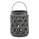 image 1 of Hill Interiors Amalfi Lattice Lantern - Grey - 23cm x 17cm x 17cm