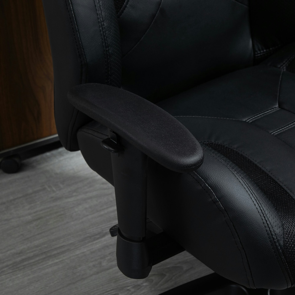 image 1 of Vinsetto High Back Executive Office Chair Gaming Recliner w/ Footrest, Black
