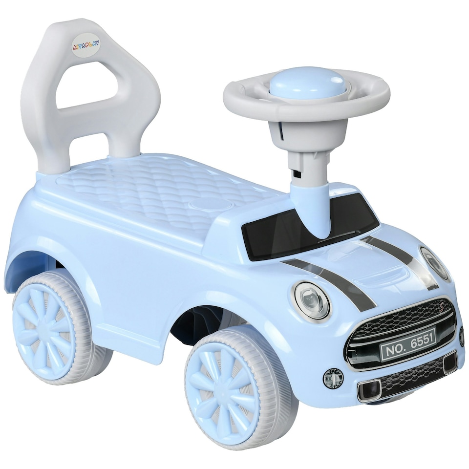 image 1 of AIYAPLAY Ride On Car Foot To Floor Sliding Car w/ Air Horn - Light Blue