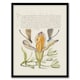 image 1 of Model Book of Calligraphy Framed Wall Art Damselflies on Spanish Iris Home Décor