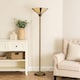 image 2 of ValueLights Tiffany Gold Floor Lamp Yellow Uplighter Lamp Shade | Gold