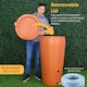 image 8 of Water Butt Kit with Tap, Diverter & Bio Cleaner –  Rainwater Collector for Garden, Balcony & Terrace – Durable Plastic Water Storage Tank Brown | 230L