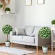 image 7 of HOMCOM Set of 2 Artificial Plants with Rose Flower in Pot, 60cm, White
