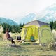 image 2 of Outsunny Instant Camping Tent, 4 Person Easy Setup Dome Tent | Yellow | Yellow | 2.8L x 2.4W x 1.55H m