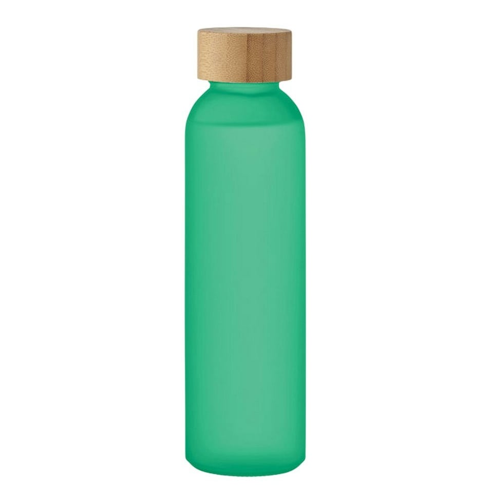 image 1 of MidOcean Abe Frosted Bamboo 500ml Bottle - Transparent Green - One Size | Green | One Size