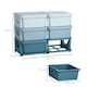 image 3 of HOMCOM Kids Storage Unit Toy Box Vertical Dresser with Six Drawers Blue | 75 x 37 x 56.5cm