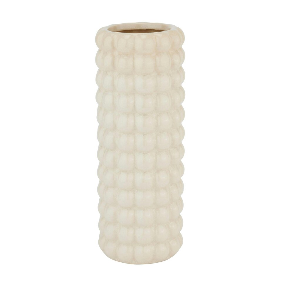 Hill Interiors Seville Collection Bubble Vase - Cream - 32cm x 12cm x 12cm