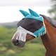 image 2 of Shires Fine Mesh Fly Mask with Nose Fringe Black | Small Pony