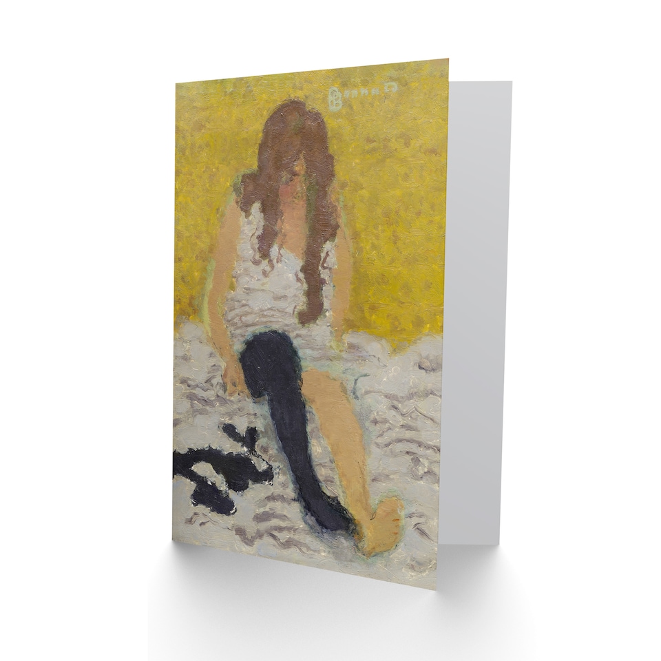 image 1 of Pierre Bonnard Art Card Woman Putting on Her Stockings