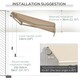 image 8 of Outsunny 3.5x2.5m Manual Awning Window Door Sun Weather Shade w/ Handle Beige 