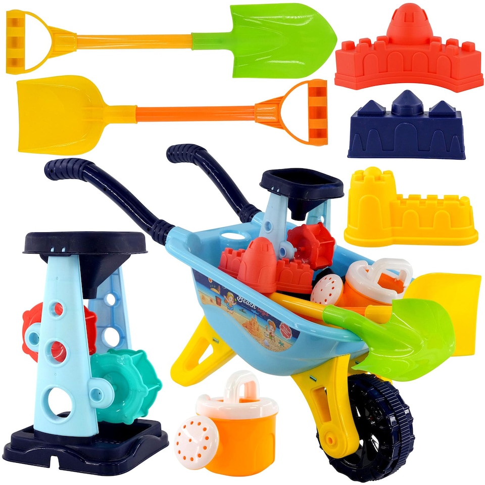 image 1 of The Magic Toy Shop Wheelbarrow Kids Outdoor Garden Sand Water Play Toy Set