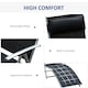 image 4 of Outsunny Sun Lounger Recliner w/ Pillow Foldable 7 Levels Textilene Black