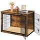image 2 of Yaheetech 102 cm Dog Crate Furniture Brown | Rustic Brown