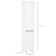 image 3 of kleankin 5-Tier Modern Tall Bathroom Cabinet with Adjustable Shelves White
