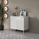 image 4 of Bohem Sideboard 2 Doors W 90 cm x H 85 cm x D 50 cm | White | 1