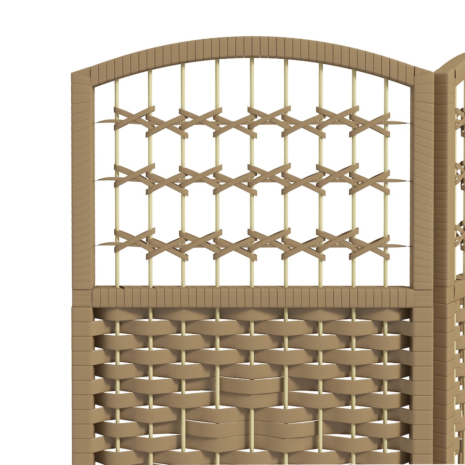 image 1 of HOMCOM 3 Panel Folding Room Divider, Freestanding Privacy Screen, Natural | Brown | Natural wood