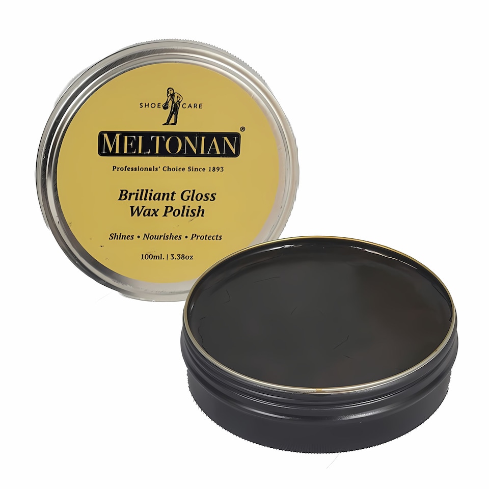 image 1 of Meltonian Brilliant Gloss Wax Polish - High Gloss Durable Protection 100ml | Brown | Dark Brown