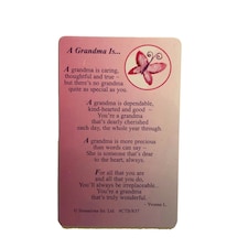 A Grandma Is...Wallet Card (Sentimental Keepsake Wallet / Purse Card)