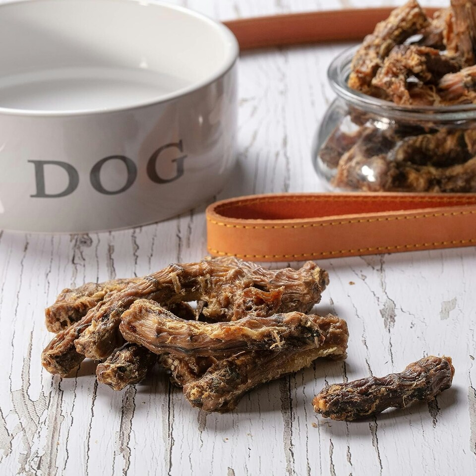 image 1 of Hollings Chicken Necks Dog Treats, 100% Natural Air Dried Chew Treats for Adult Dogs, Grain Free and High in Protein (2kg)