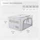 image 7 of Periea ‘Beau’ Folding Collapsible Stackable Fabric Home Storage Boxes with Steel Frames (Metallic Floral, Compact)