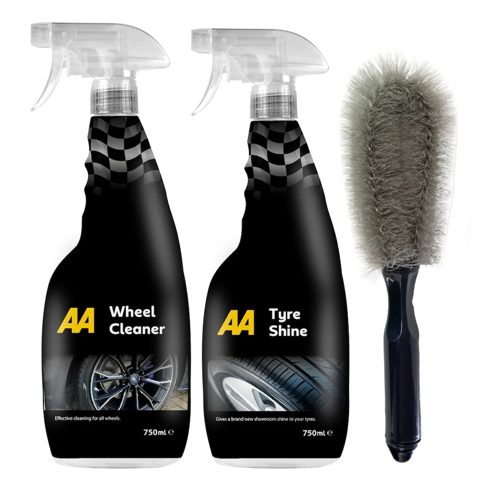 image 1 of AA Wheel Cleaning Kit - Wheel Cleaner 750ml - Tyreshine 750ml - (Wheel Brush)