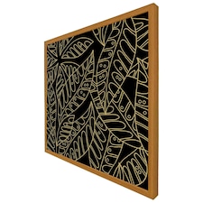 Lined flower print (Picutre Frame) Brown | Oak | L