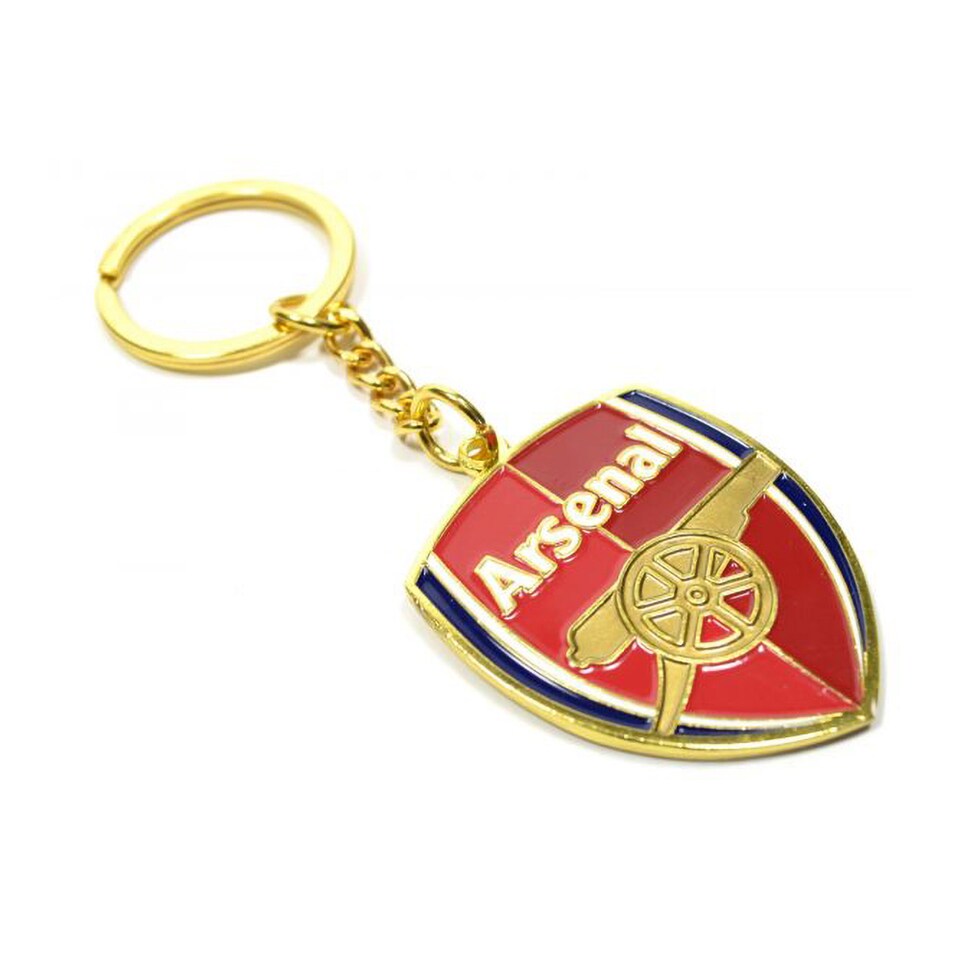 image 1 of Arsenal FC Official Football Crest Keyring | Red | Red/Gold | 1