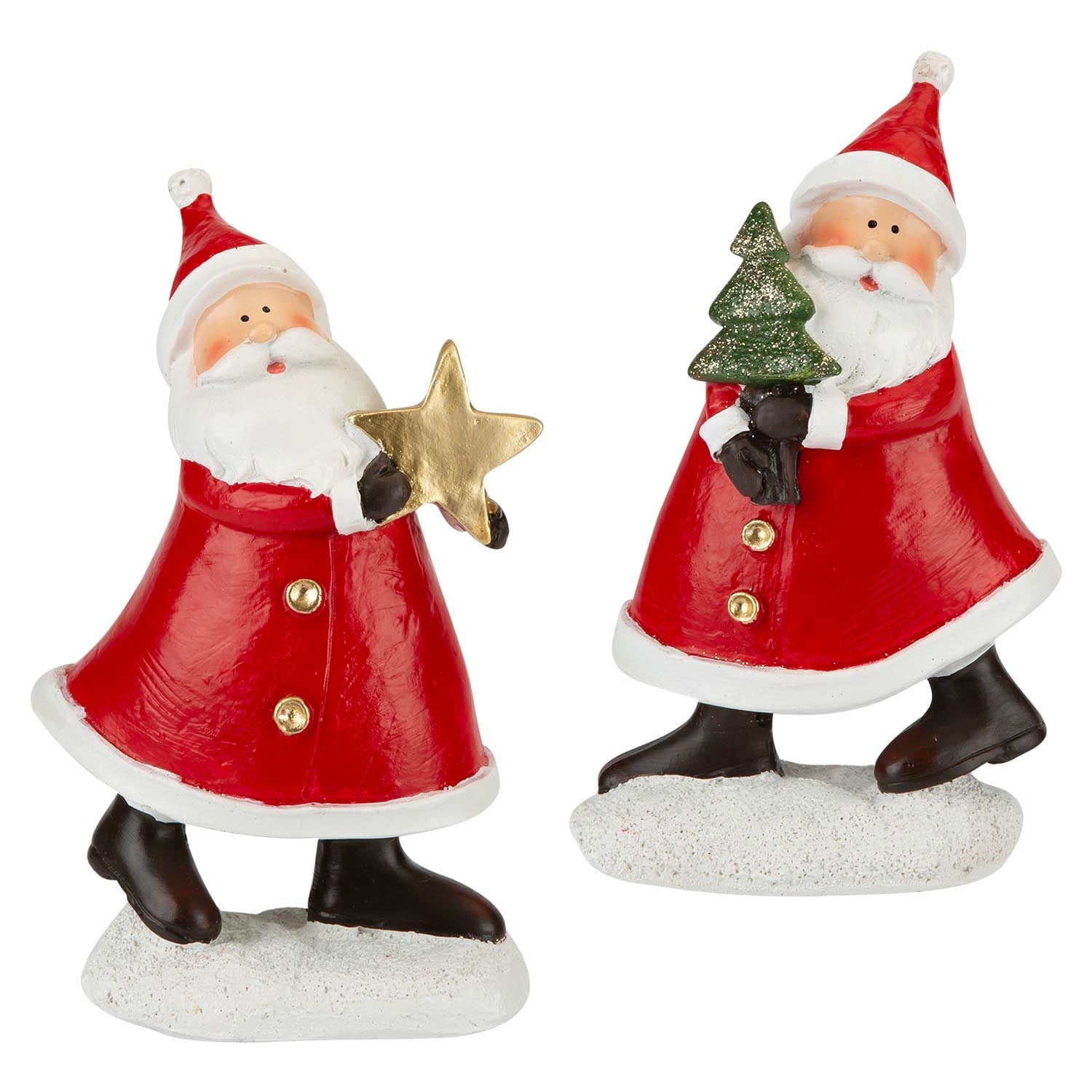 VFM e-Store Christmas Santa Ornaments Decoration 16cm x 9.5cm 2 Pack in Red | Size: 16 cm x 9.5 cm