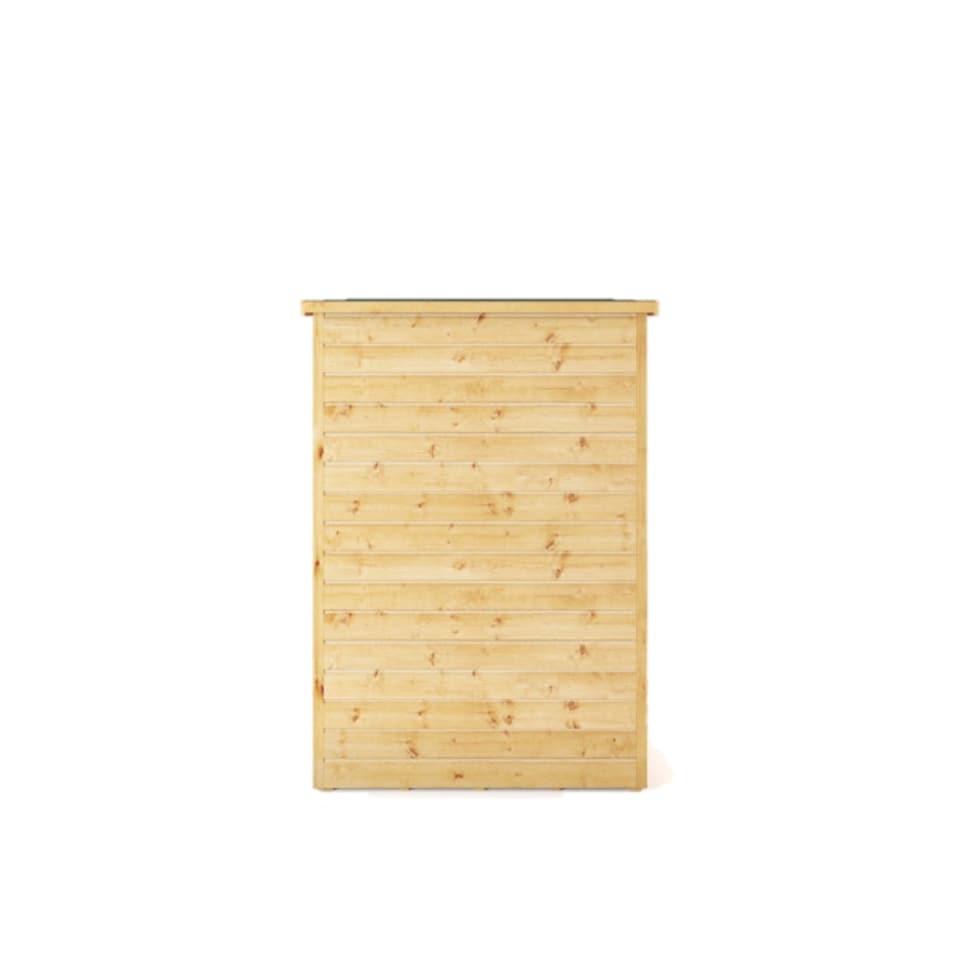 image 1 of 4 x 4 Modular Garden Shed Windowless Wooden Shiplap Pent Tongue and Groove Storage Brown