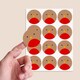 image 2 of Christmas Robin Round Stickers 60mm - Sheet of 12