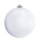 image 2 of White Matte Shatterproof Christmas Bauble 15cm