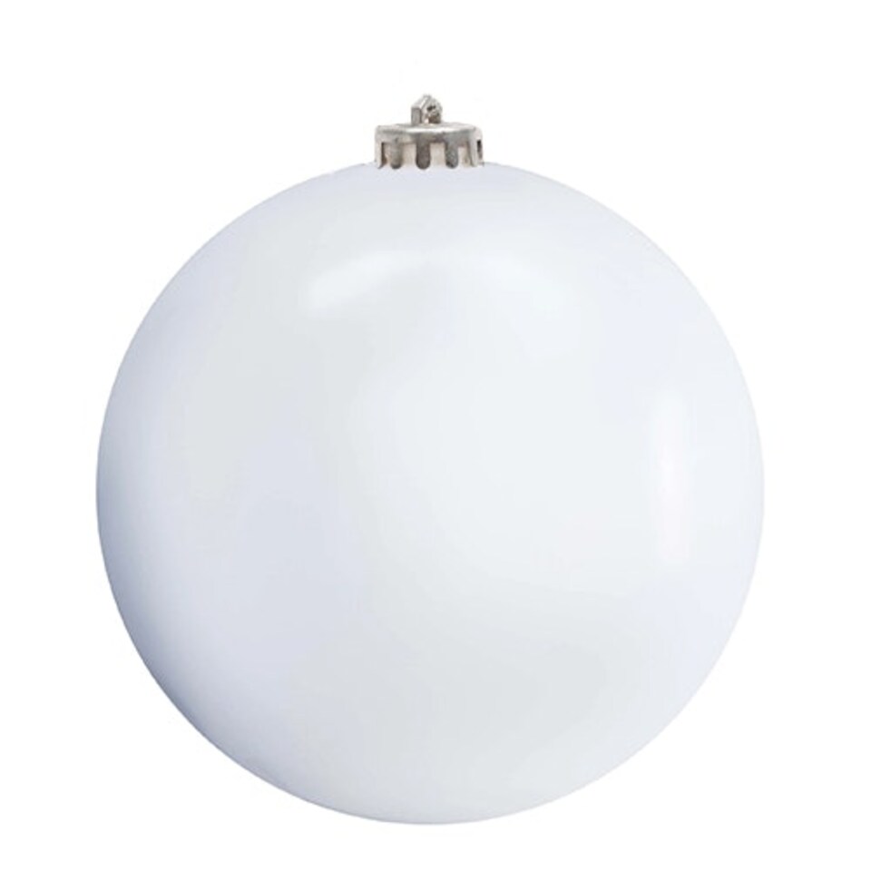 image 1 of White Matte Shatterproof Christmas Bauble 15cm