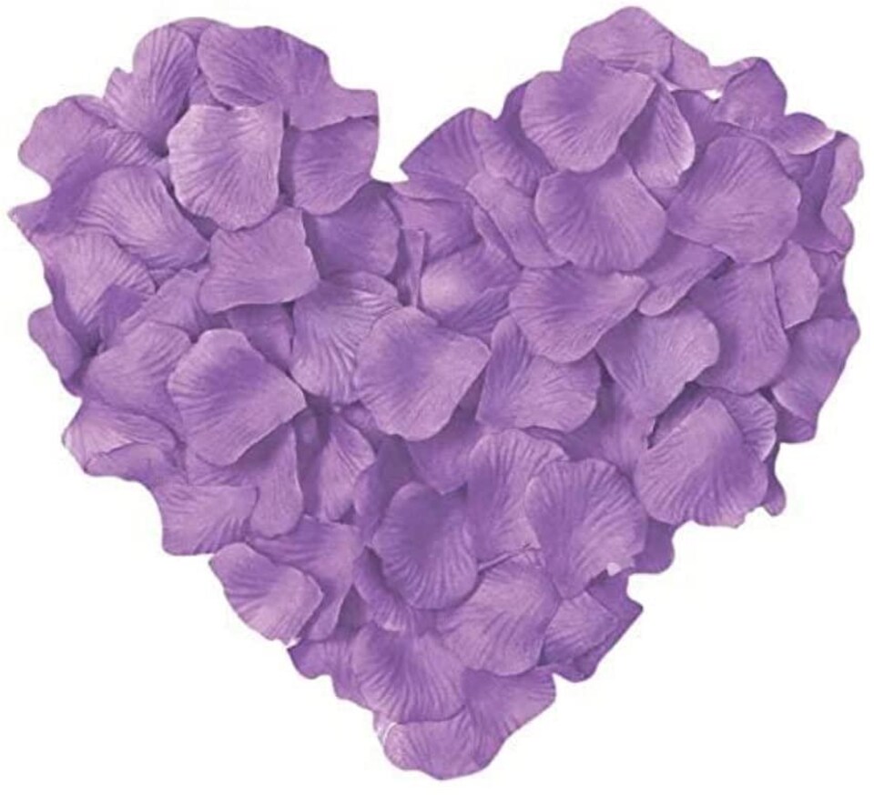 image 1 of 400pcs Light Purple Silk Rose Petals Wedding Mothers Day Wedding Confetti Anniversary Table Decorations