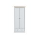 image 1 of Devon 2 Door Wardrobe - Particle Board - L56 x W79.7 x H181.5 cm - White White