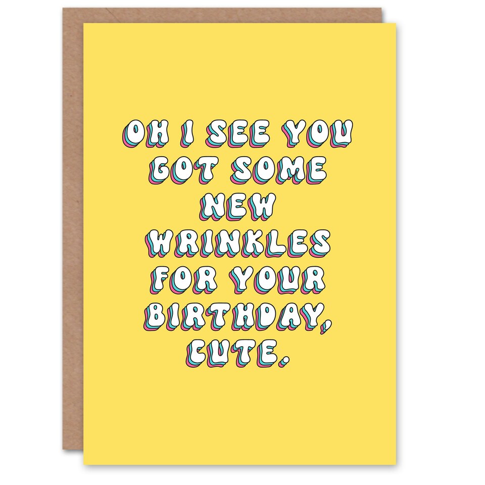 image 1 of Got Some New Wrinkles Gift Cheeky Woman Her Funny Birthday Card