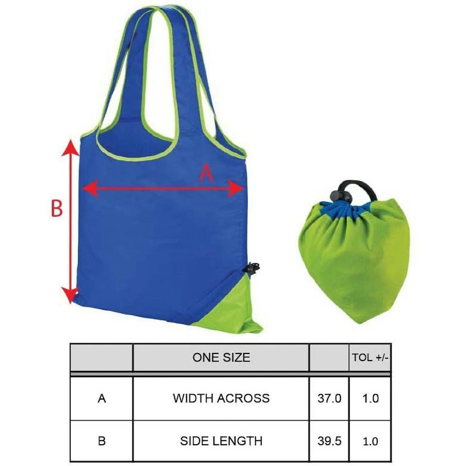 image 1 of Result Core Compact Shopping Bag - Royal/Lime - One Size Blue