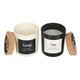 image 4 of Set of 2 Yin Yang Black Oud and Coconut Candles White