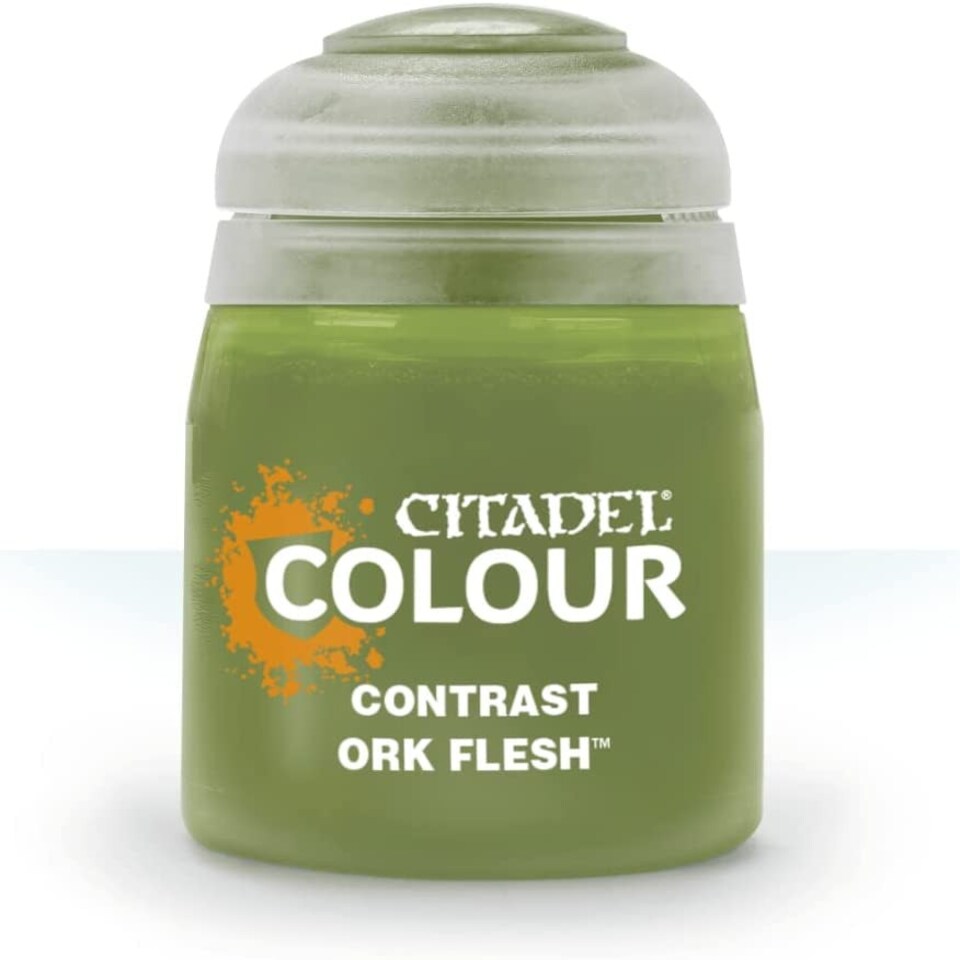 image 1 of Games Workshop Citadel Colour Contrast: Ork Flesh (18ml) Paint