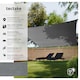 image 2 of Shade Sail - rectangular with UV protection 50, water-repellent, grey | Grey | grey | 5 x 5 m | 1