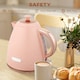 image 6 of HOMCOM Electric Kettle, 1.7L, Fast Boil, 3kW Cordless Water Kettle with Removable Washable Anti-scale Filter, Auto Shut-off, 360degree Swivel, UK Otter Thermostat, BPA Free, Light Pink