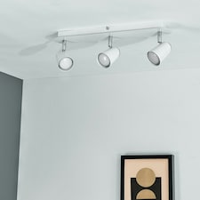 ValueLights Hardy Spotlight Gloss White Spotlight and GU10 Spotlight LED 5W Warm White 3000K Bulb White