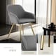image 4 of Dining Chair Marilyn - corduroy look, upholstered, armchair, continuous backrest - Set of 4 Grey | Grey/Gold