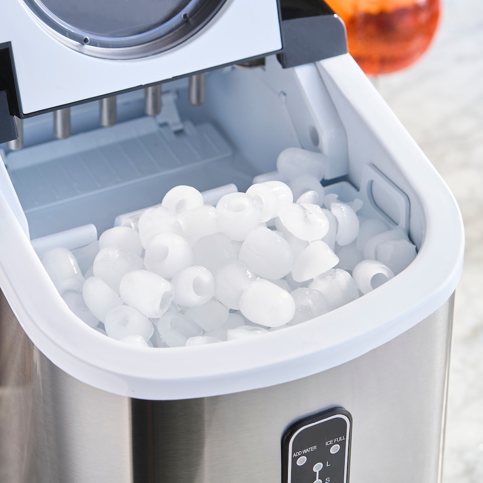 image 1 of Cooks Professional Ice Maker Machine with Scoop & 2.2L Tank - Makes 14KG Per Day | Silver