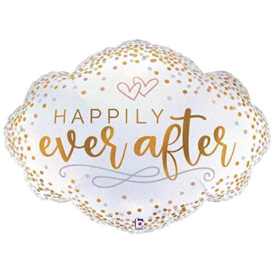 Happily Ever After Confetti Foil Helium Giant Balloon 91cm / 36 in