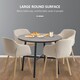 image 4 of HOMCOM 80cm Round Kitchen Table, Dining Table for Small Spaces, Steel Leg