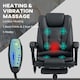 image 3 of Vinsetto Ergonomic Heated 6 Points Vibration Massage Executive Chair Black