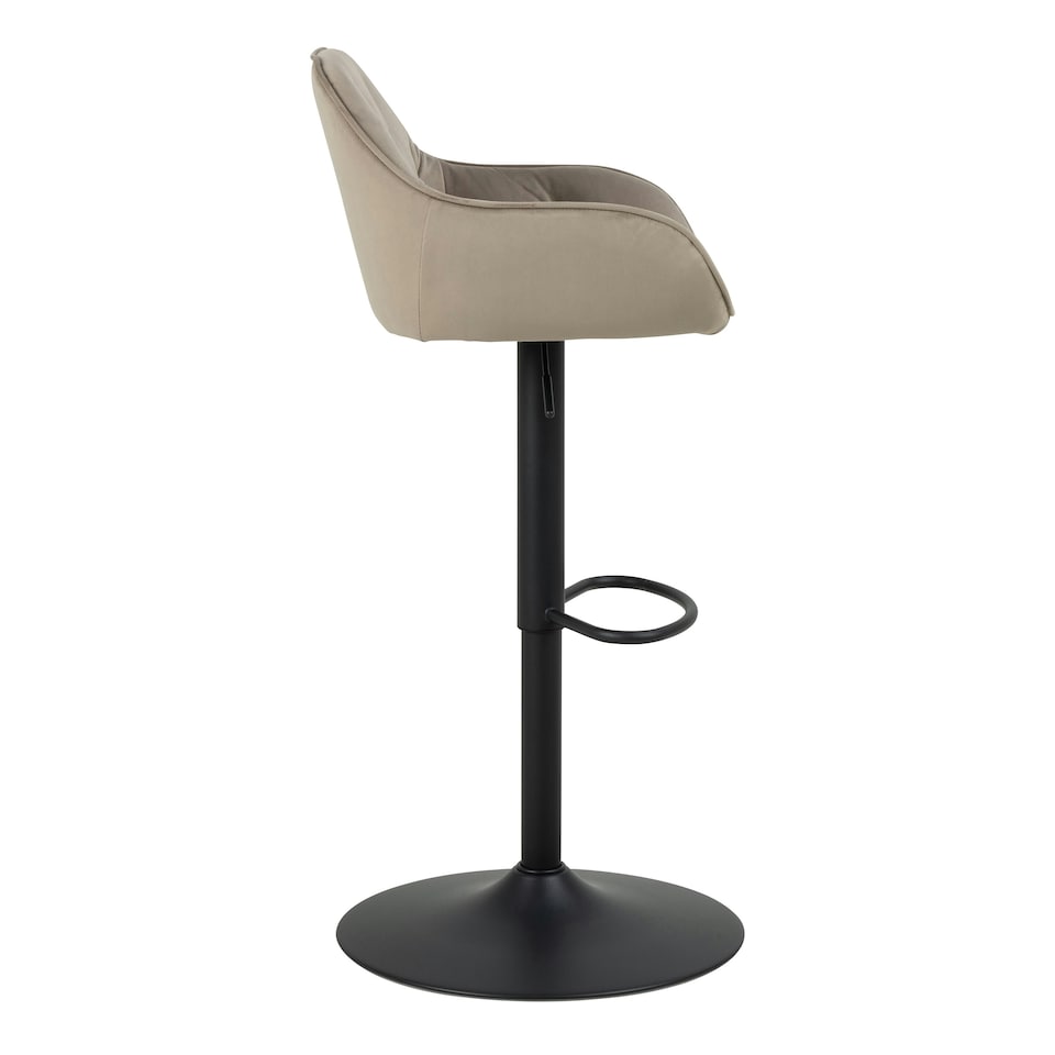 image 1 of Brooke Swivel Bar Stool with Height Adjustable Function in Beige.