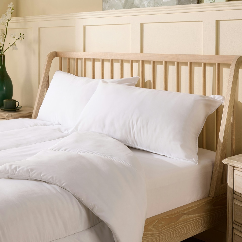 image 1 of Slumberdown Anti Allergy Pillow, Firm Support, 2 Pack