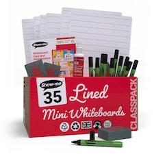 Show-me Classpack A4 Lined Whiteboards and Accessories PK35 - C/LIB