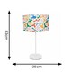 image 3 of ValueLights Charlie White Stem Table Lamp Abstract Shade & Bulb Multi
